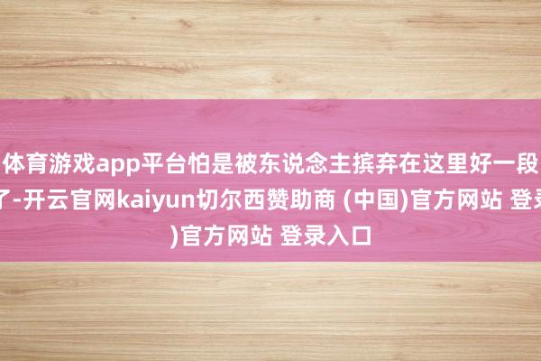 體育游戲app平臺怕是被東說念主擯棄在這里好一段時辰了-開云官網(wǎng)kaiyun切爾西贊助商 (中國)官方網(wǎng)站 登錄入口