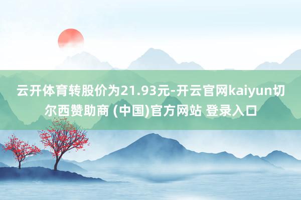 云開(kāi)體育轉(zhuǎn)股價(jià)為21.93元-開(kāi)云官網(wǎng)kaiyun切爾西贊助商 (中國(guó))官方網(wǎng)站 登錄入口